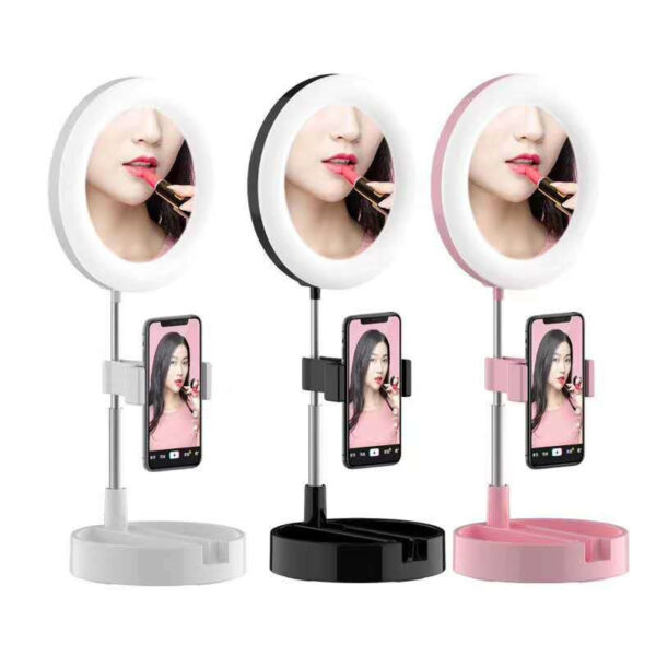 Ring Light Selfie Light LED Desktop Beauty Vibrato Live Streaming Artifact Folding Stand