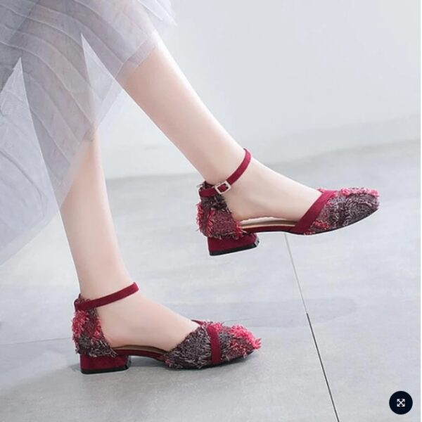 Womens Flats Shoes Ankle Strap Dorsay Low Heels